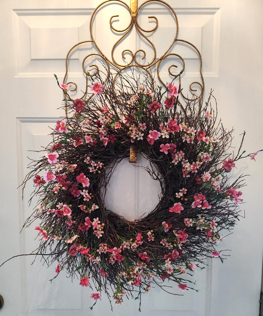 Cherry Blossom Twig Wreath