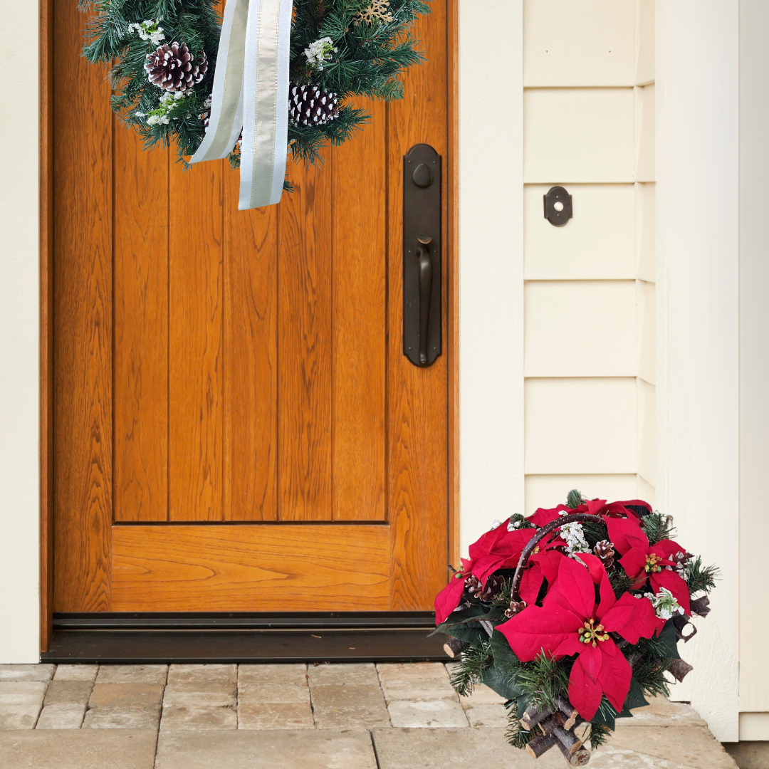 Poinsettia Basket Arrangement