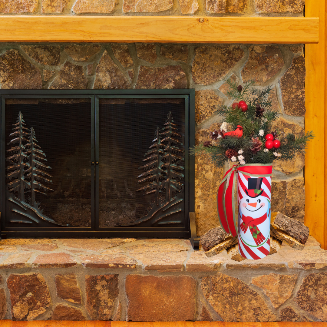 Snowman Garden Tin