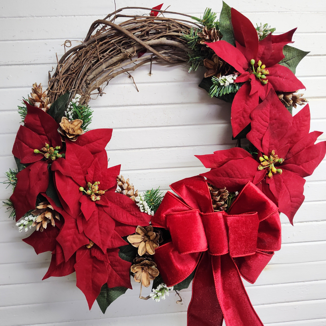 Poinsettia Wreath