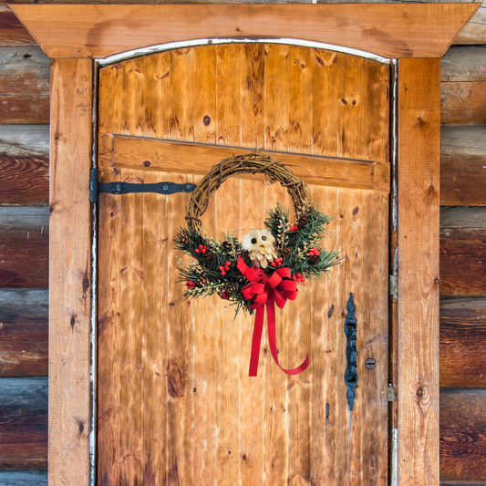 Christmas Owl Wreath