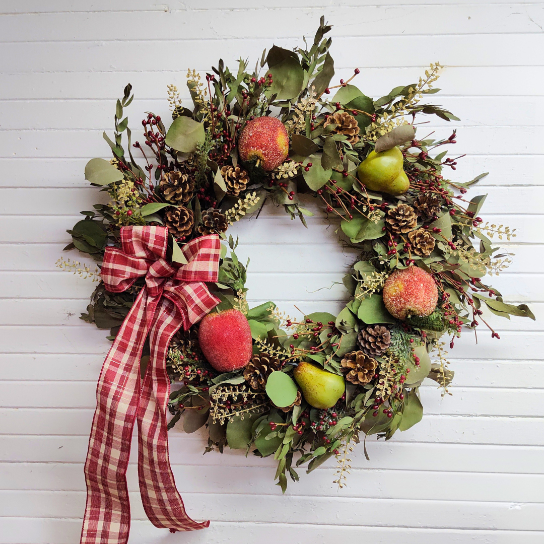 Dried Greens & Fruit Wreath
