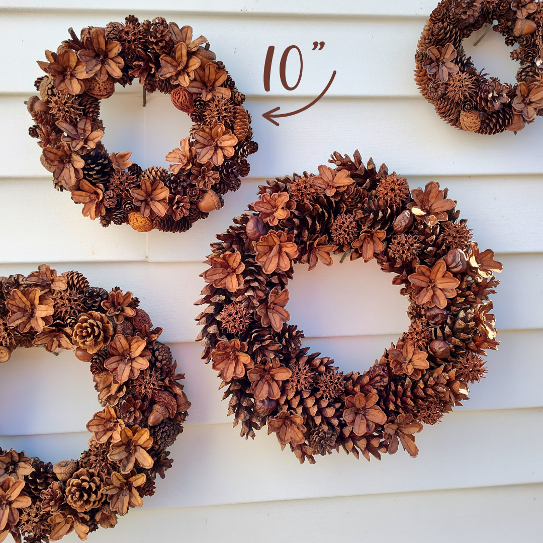 Maine Pinecone Wreaths