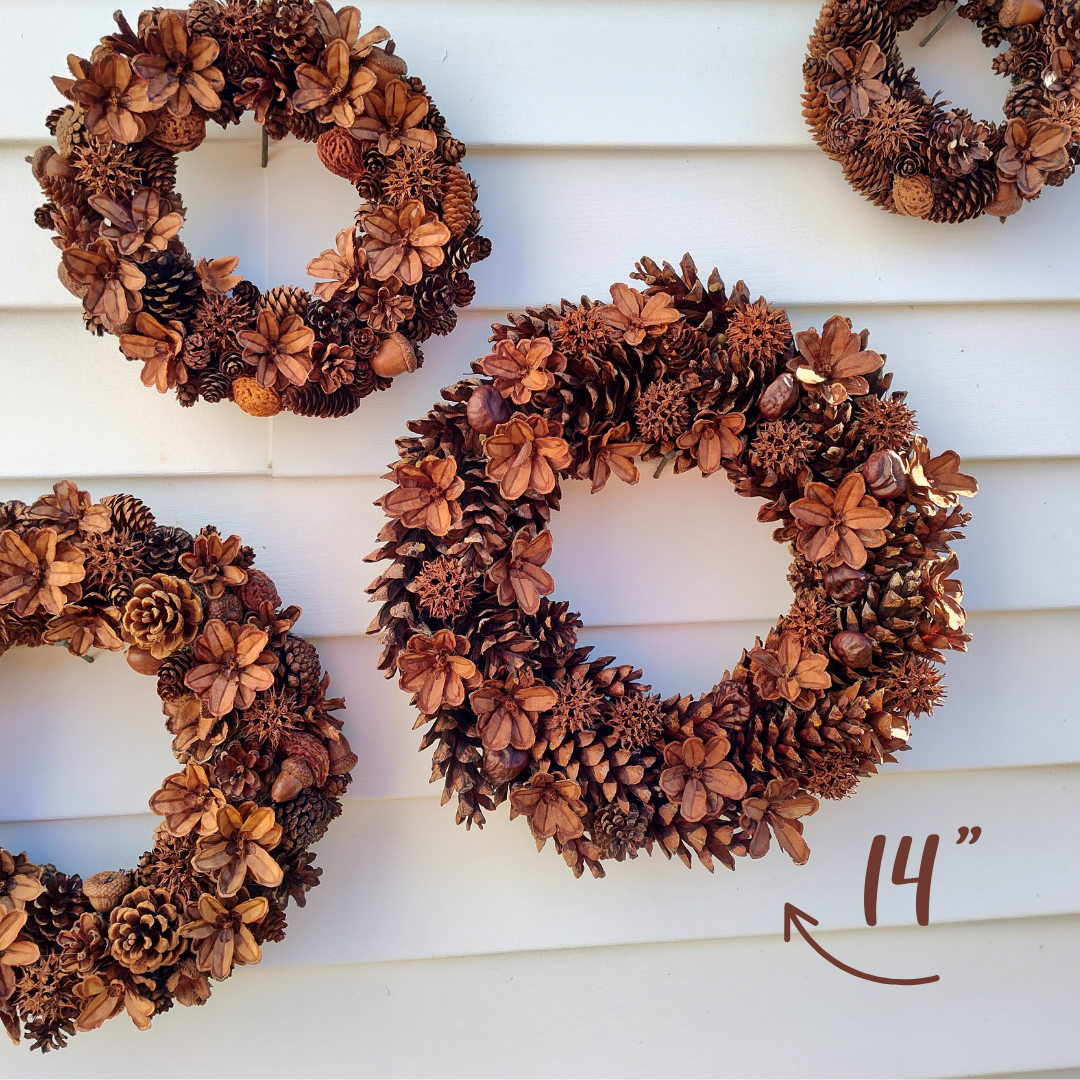 Maine Pinecone Wreaths