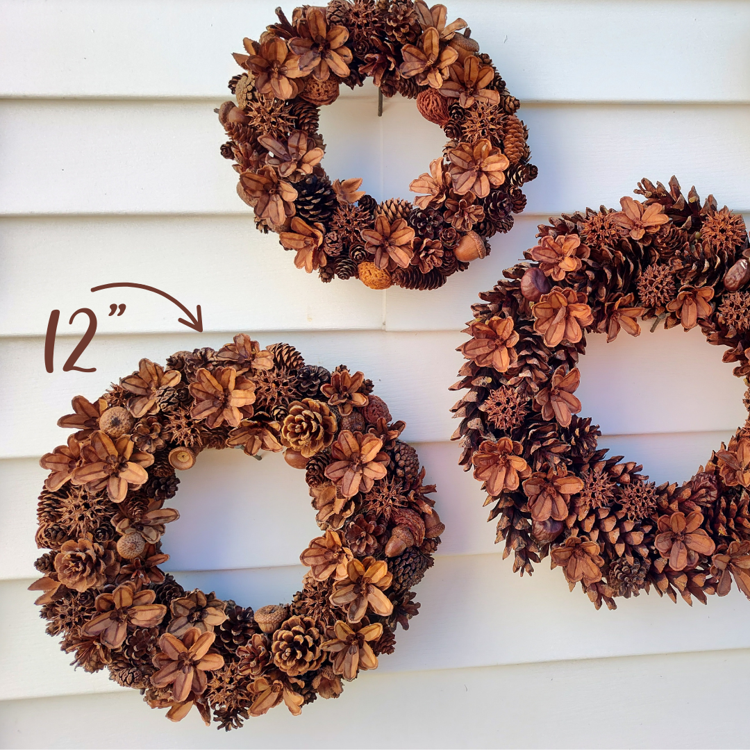 Maine Pinecone Wreaths