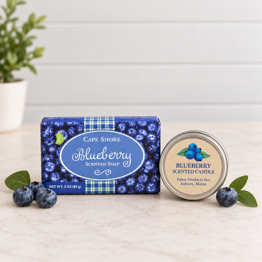 Blueberry Soap and Mini-Candle Gift Set