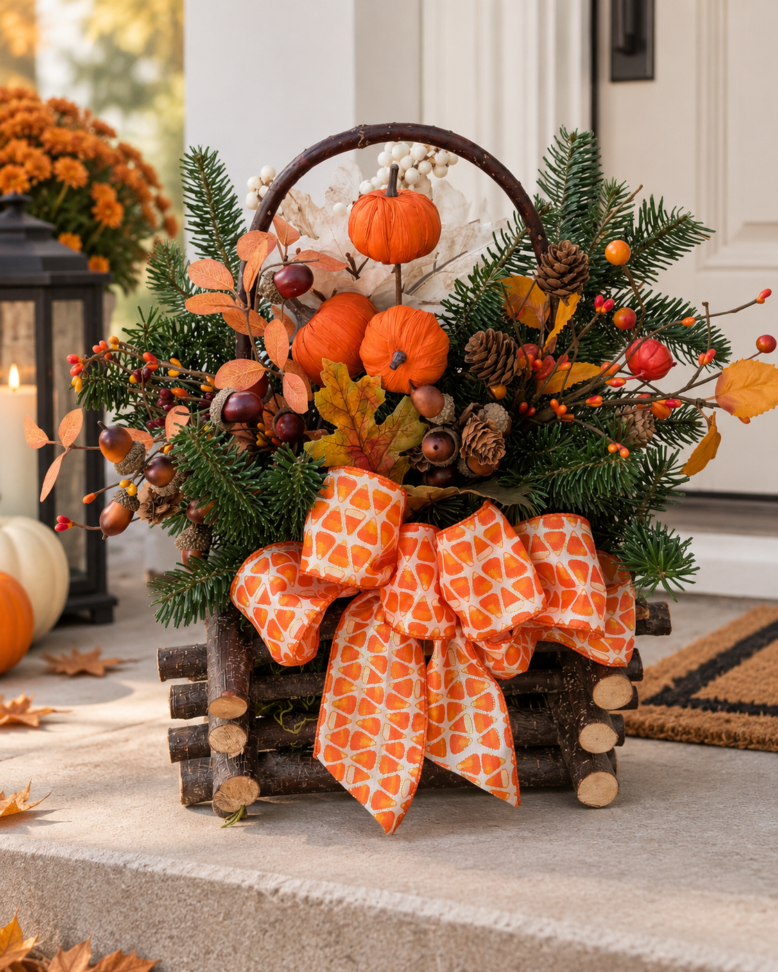 Pumpkin Log Basket