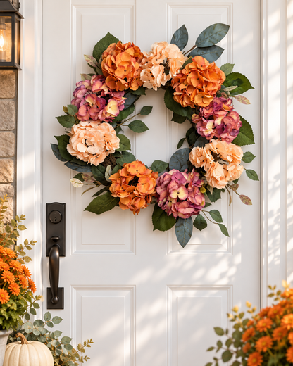 Autumn Hydrangea Wreath