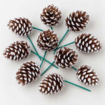 Frosted Pinecone Picks