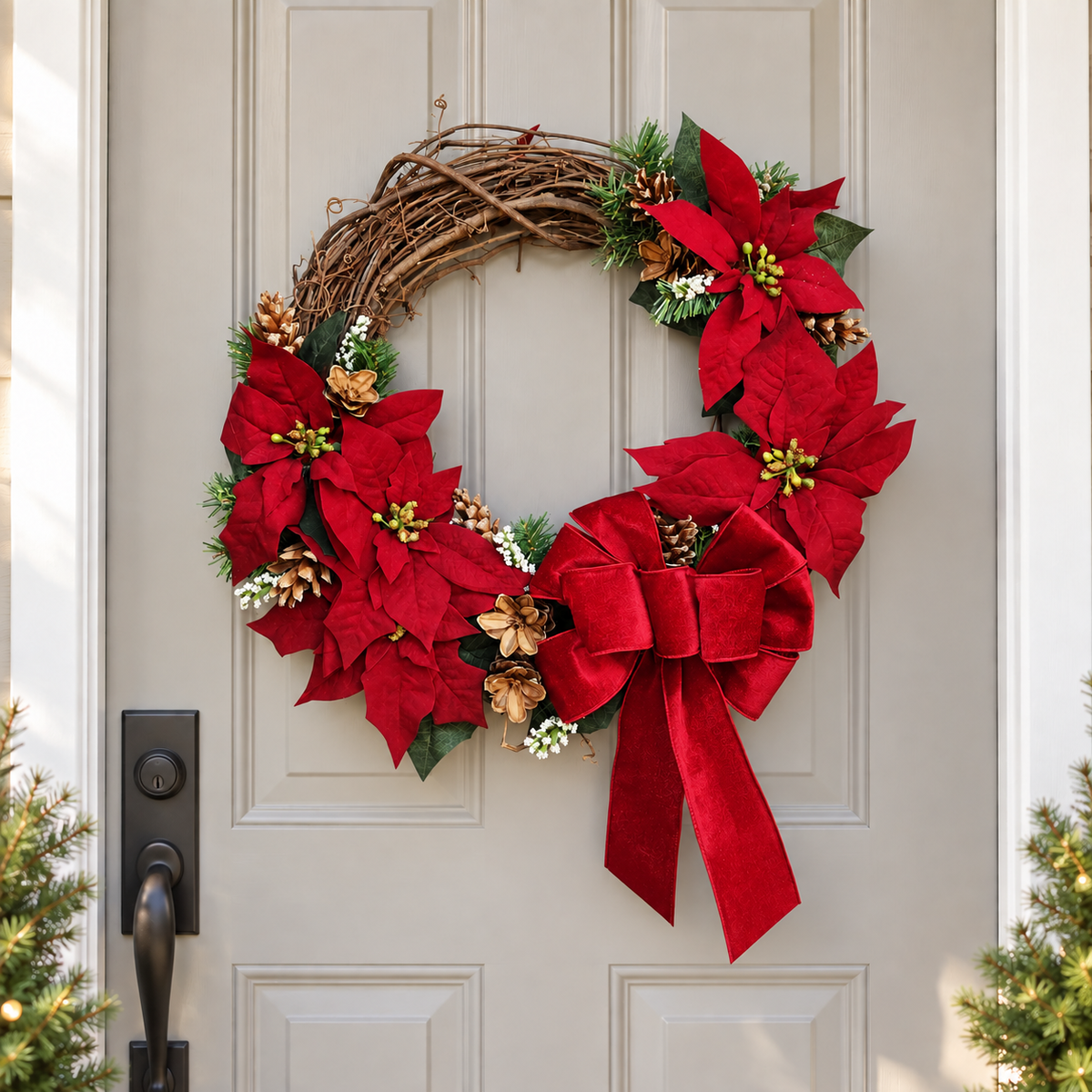 Poinsettia Wreath
