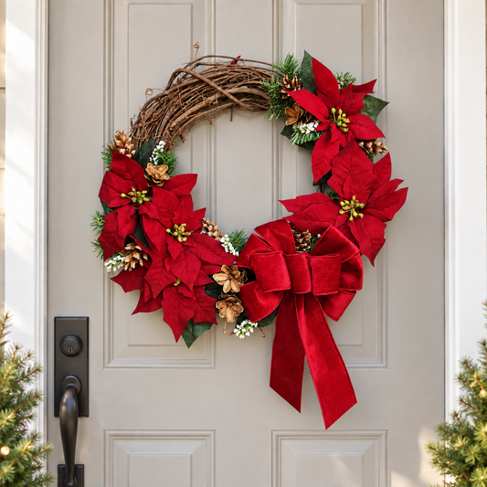 Poinsettia Wreath