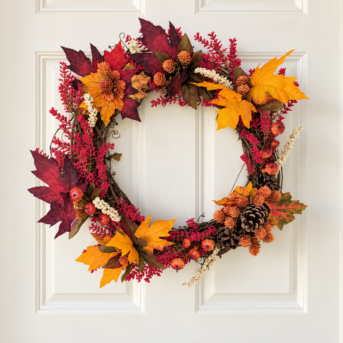 Autumn Maple & Berry Wreath