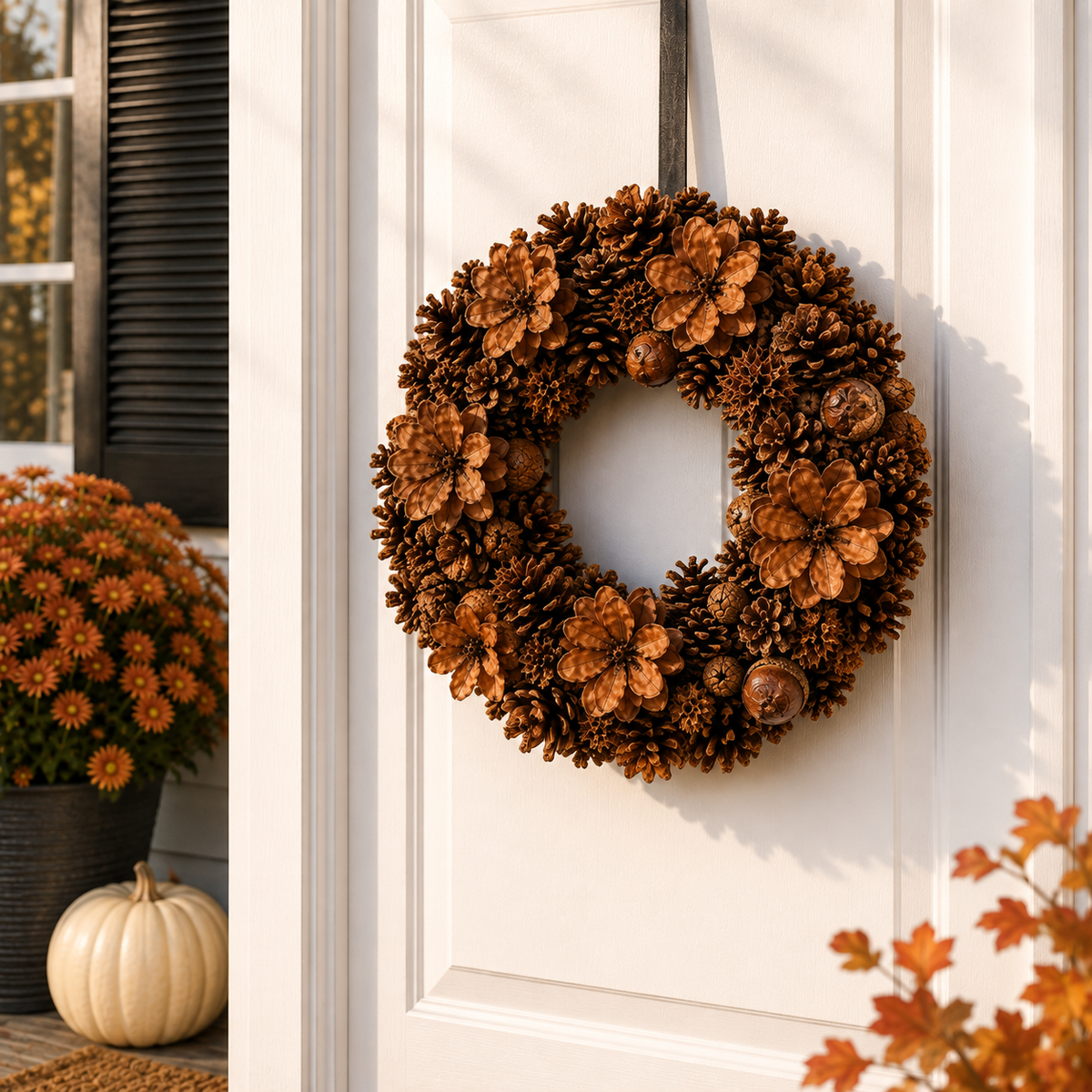 Maine Pinecone Wreaths
