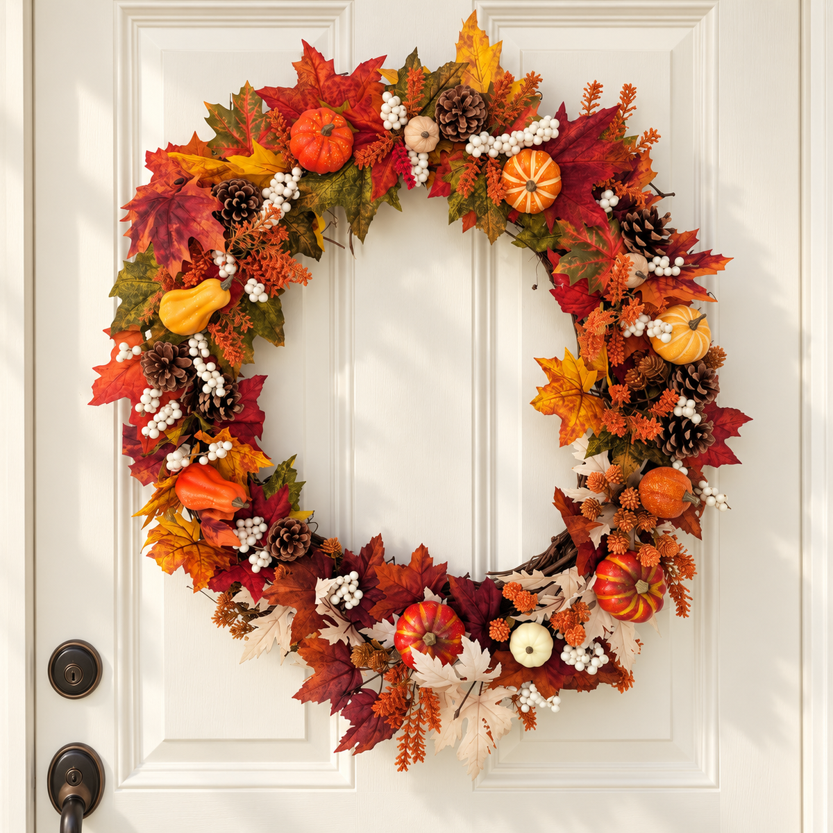 Thanksgiving Harvest Pumpkin Wreath