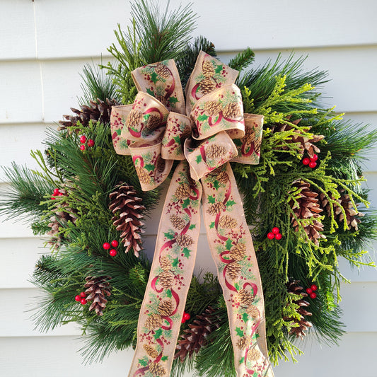 Pinecone Swirl Wreath