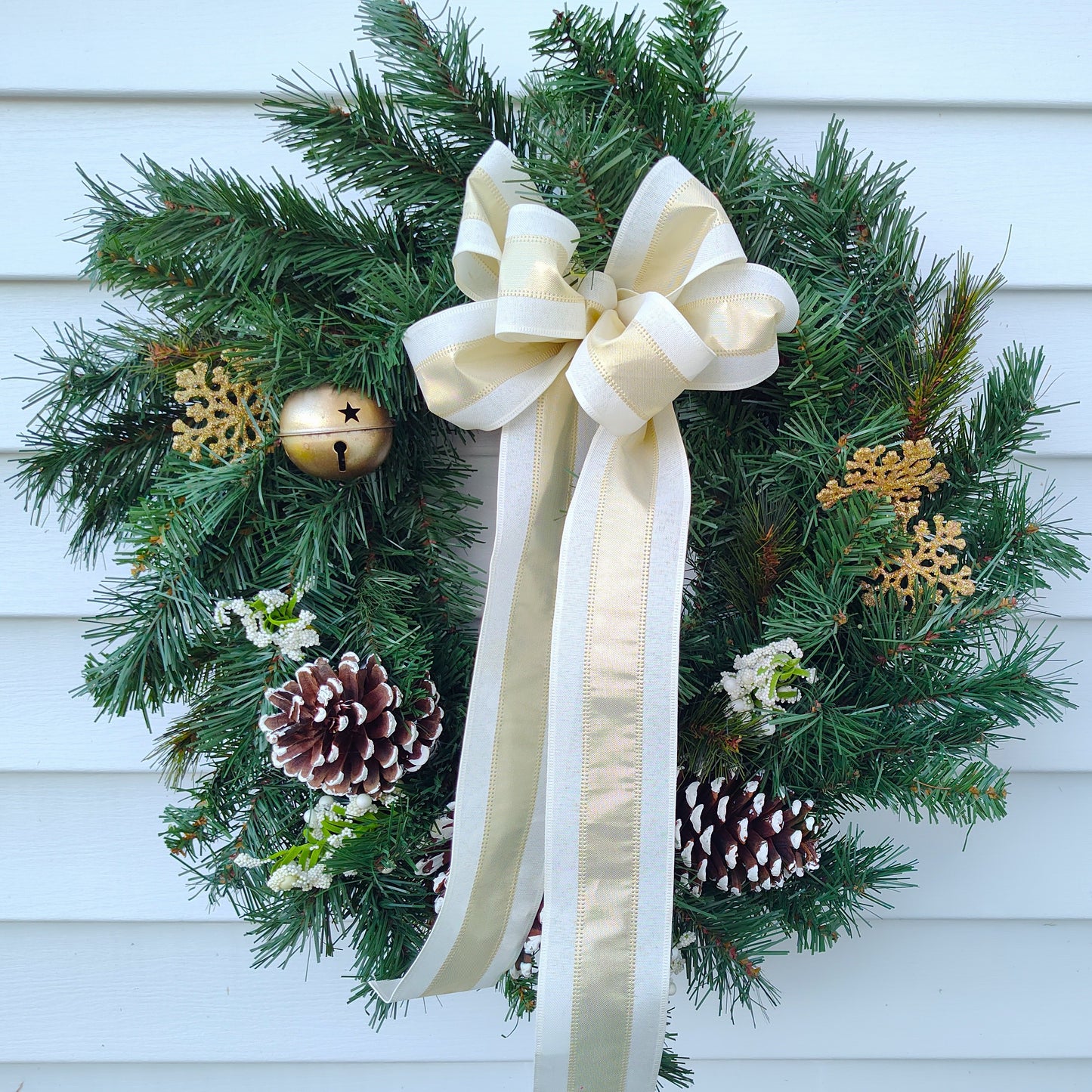 Golden Jingle Bell Wreath