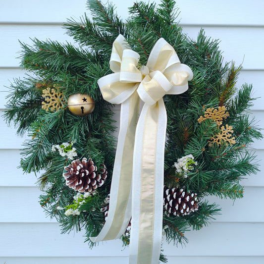 Golden Jingle Bell Wreath