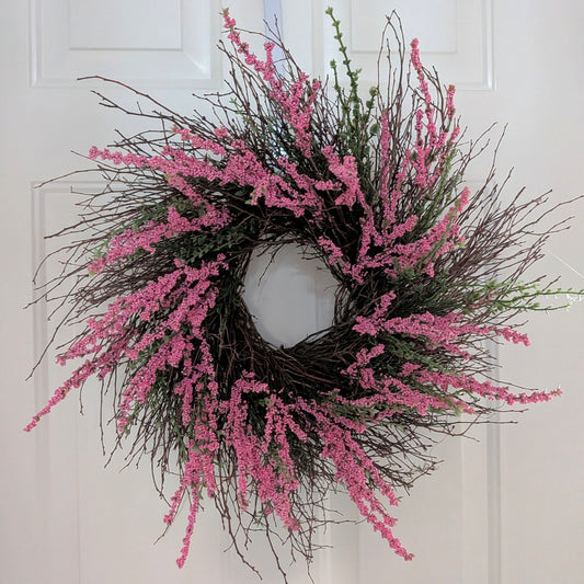 Pink Twig Wreath