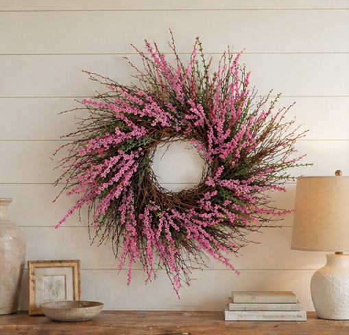 Pink Twig Wreath