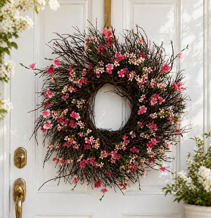 Cherry Blossom Twig Wreath