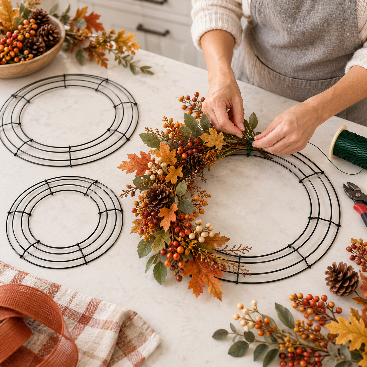 Black Wire Wreath Frames