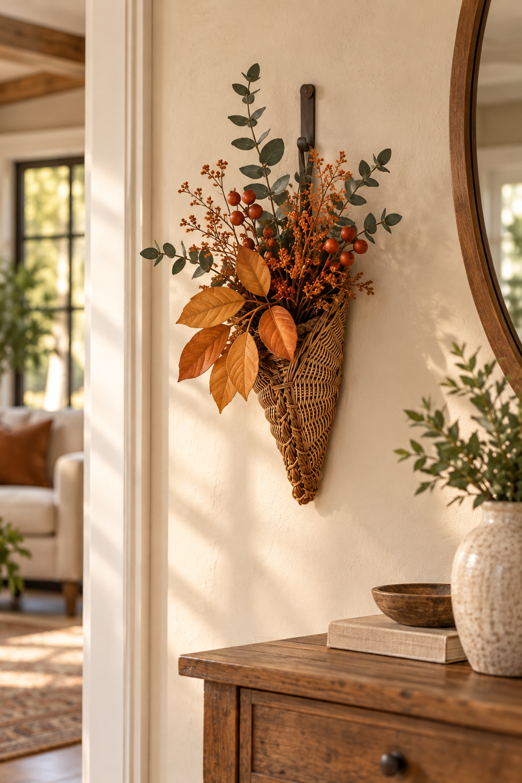 Autumn Harvest Hanging Basket — 4 Styles
