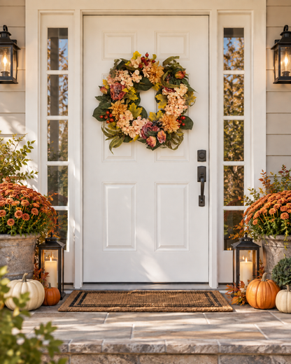 Autumn Hydrangea & Dahlia Wreath