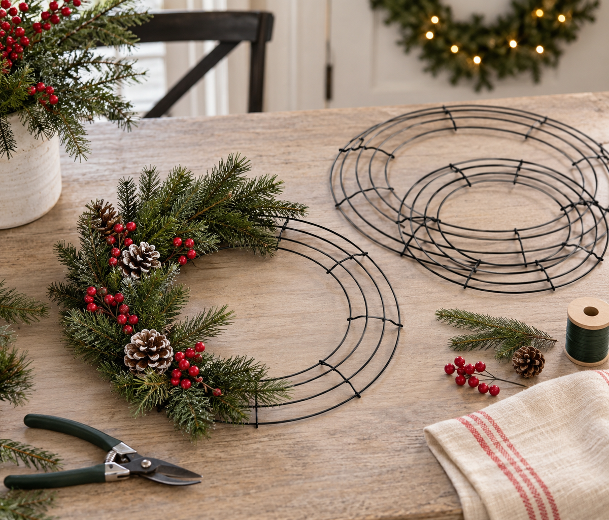 Black Wire Wreath Frames