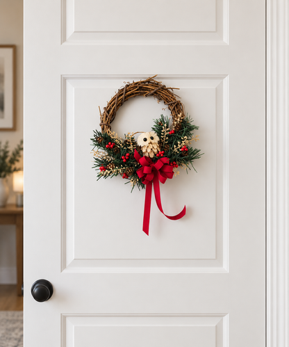 Christmas Owl Wreath